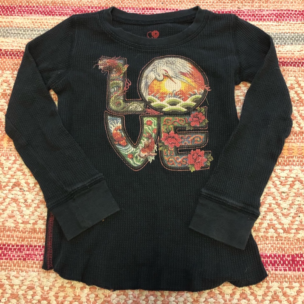 Girls Love Thermal Long Sleeve Shirt